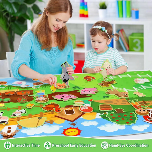 Interactive Farm Animals Learning Board