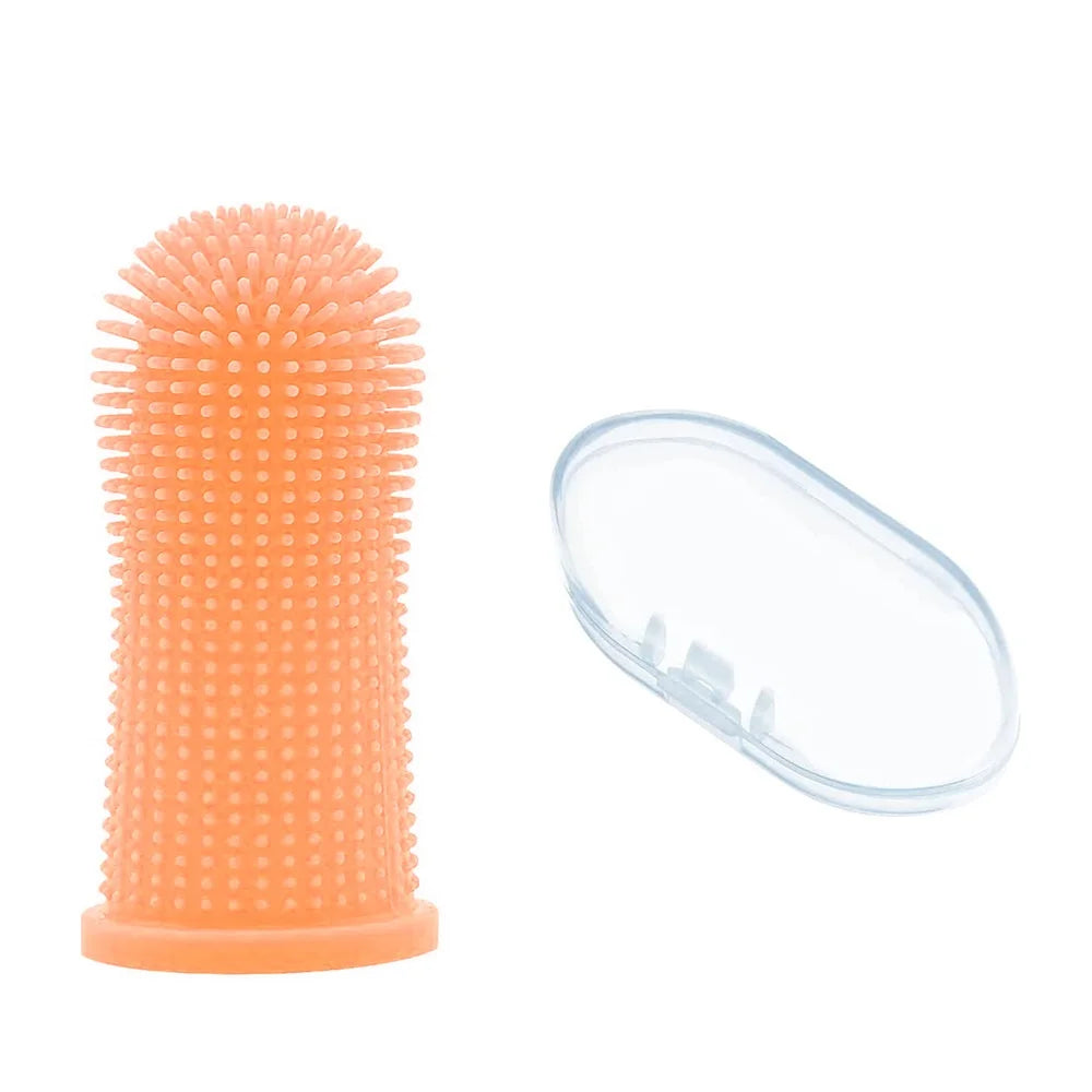 360° Silicone Pet Finger Toothbrush for Dogs and Cats