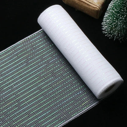 Luxury Xmas Decoration Ribbon – Mesh Roll Fabric for Home & Seasonal Celebrations