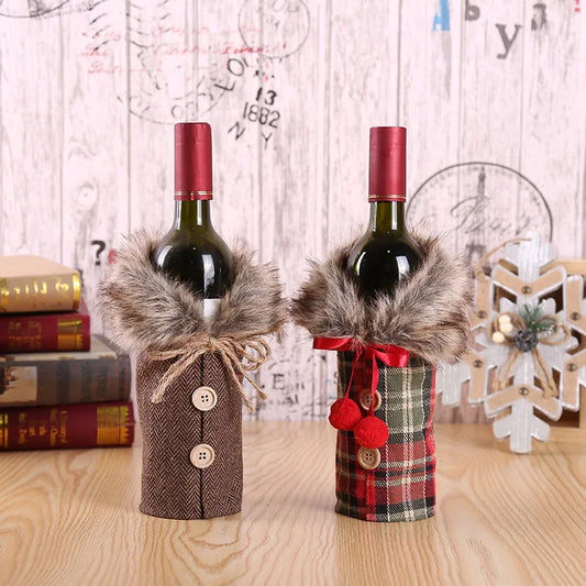 🍷 Christmas Wine Bottle Cover – Festive Home Décor & Holiday Ornament 2025–2026