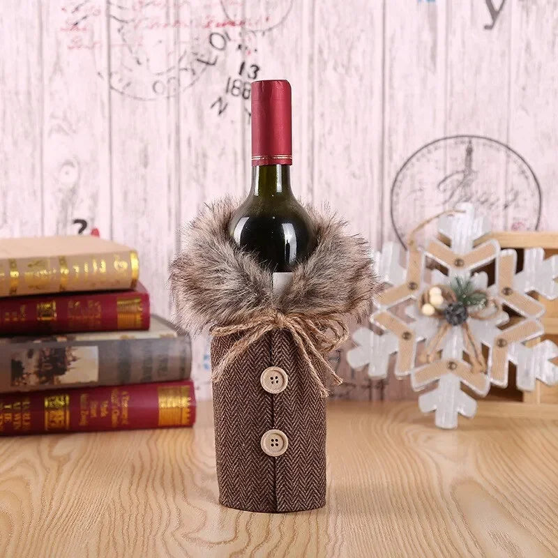 🍷 Christmas Wine Bottle Cover – Festive Home Décor & Holiday Ornament 2025–2026