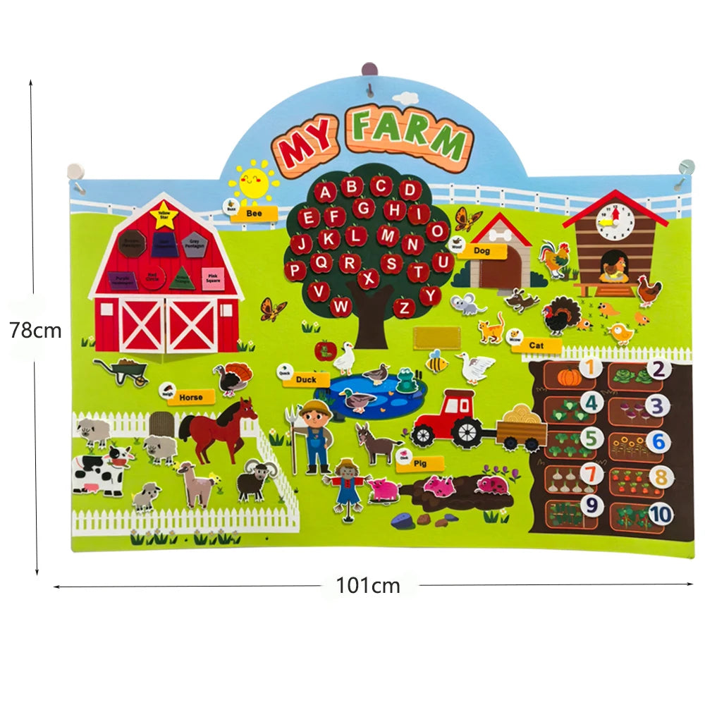 Interactive Farm Animals Learning Board