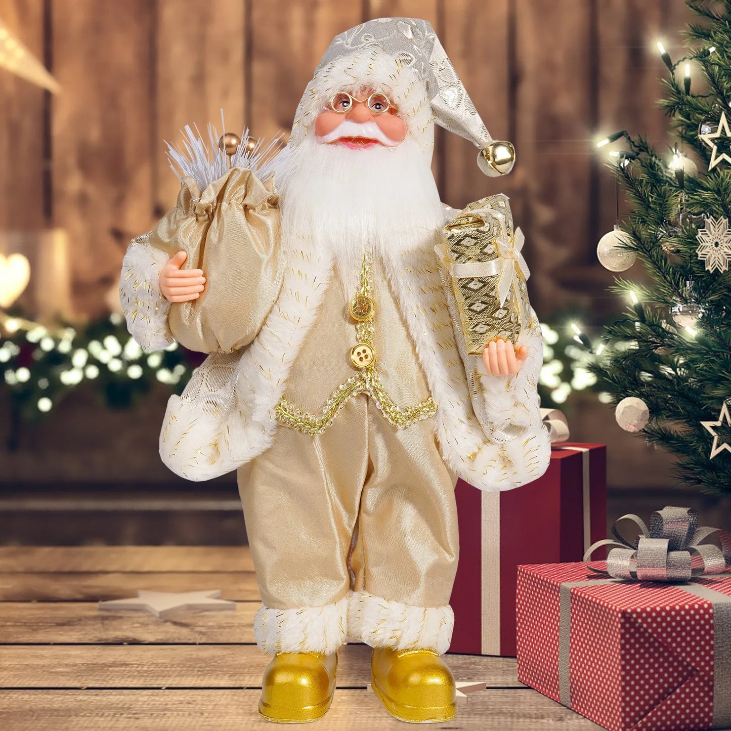 Handcrafted Christmas Santa Figurine for Home Décor