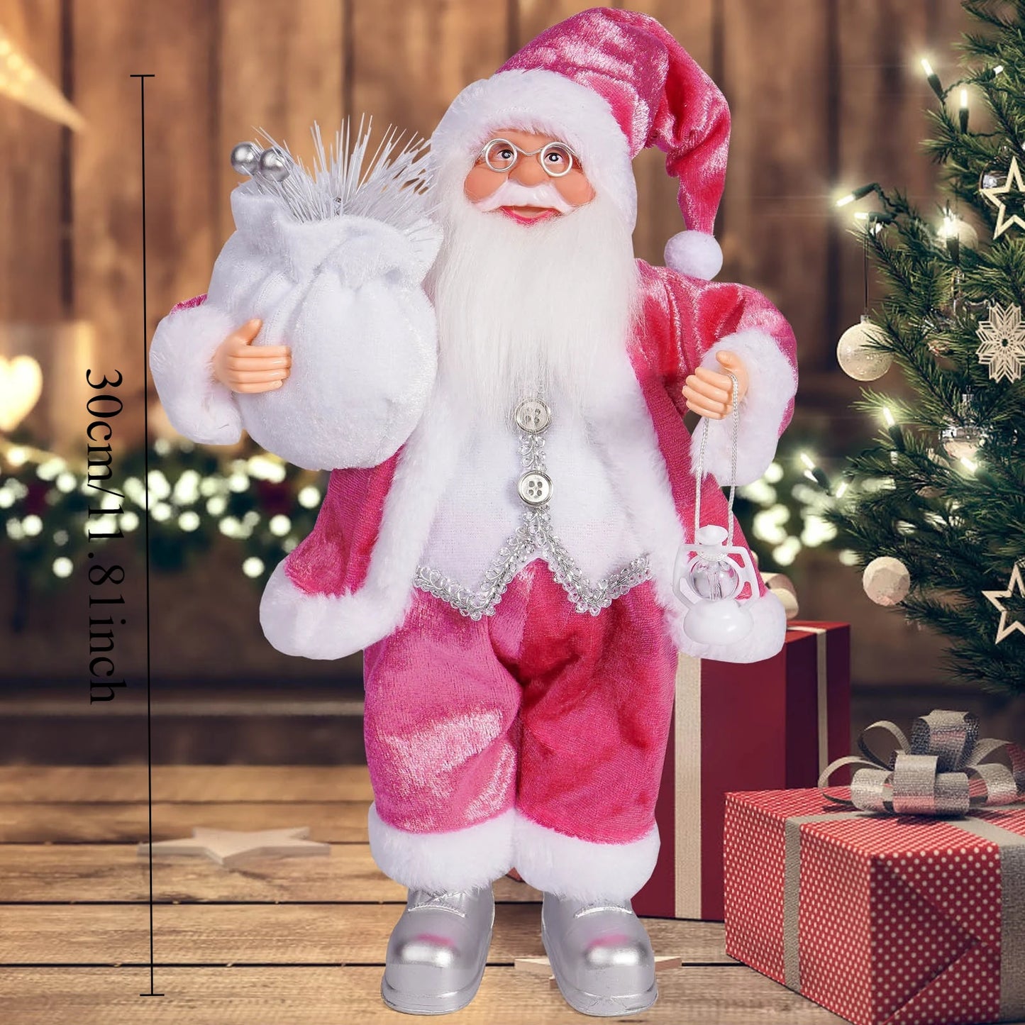 Handcrafted Christmas Santa Figurine for Home Décor