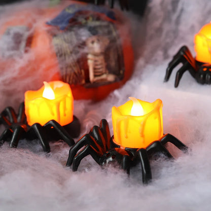 🎃 Title: “Hauntingly Glowing Nights – LED Halloween Candle Lantern Set”