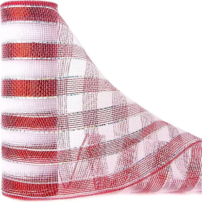Luxury Xmas Decoration Ribbon – Mesh Roll Fabric for Home & Seasonal Celebrations