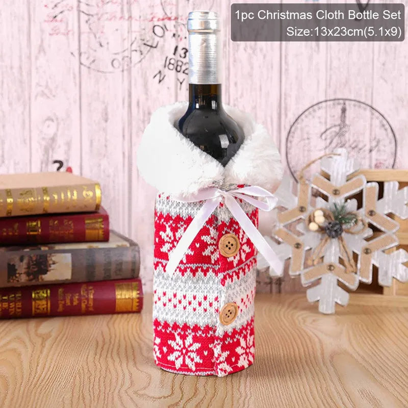 🍷 Christmas Wine Bottle Cover – Festive Home Décor & Holiday Ornament 2025–2026
