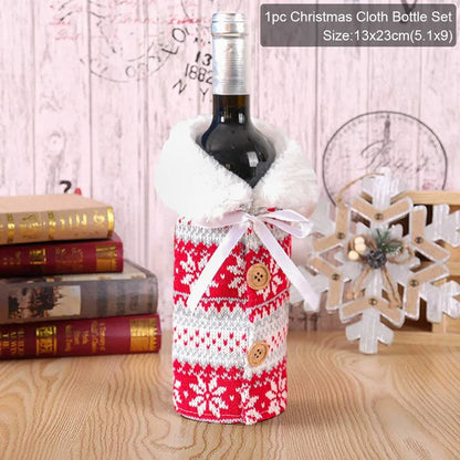 🍷 Christmas Wine Bottle Cover – Festive Home Décor & Holiday Ornament 2025–2026
