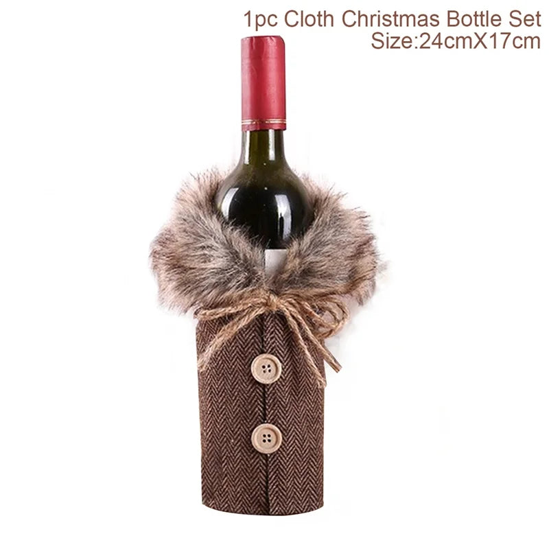 🍷 Christmas Wine Bottle Cover – Festive Home Décor & Holiday Ornament 2025–2026