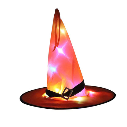Ghostlight Glamour – LED Witch Hat for Halloween Costumes & Décor