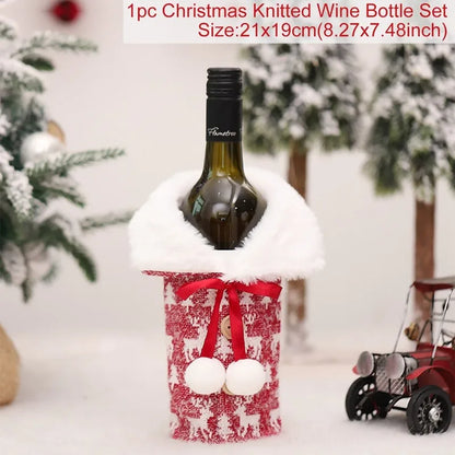 🍷 Christmas Wine Bottle Cover – Festive Home Décor & Holiday Ornament 2025–2026