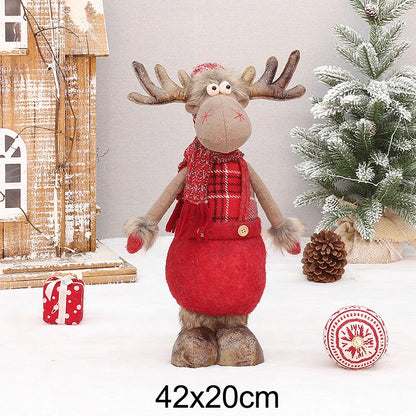 Adorno de mesa de peluche de reno festivo: regalo decorativo para Navidad y Año Nuevo