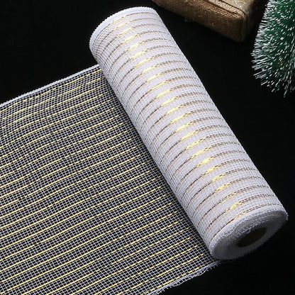 Luxury Xmas Decoration Ribbon – Mesh Roll Fabric for Home & Seasonal Celebrations