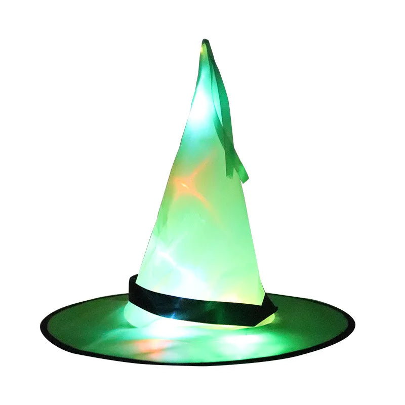 Ghostlight Glamour – LED Witch Hat for Halloween Costumes & Décor