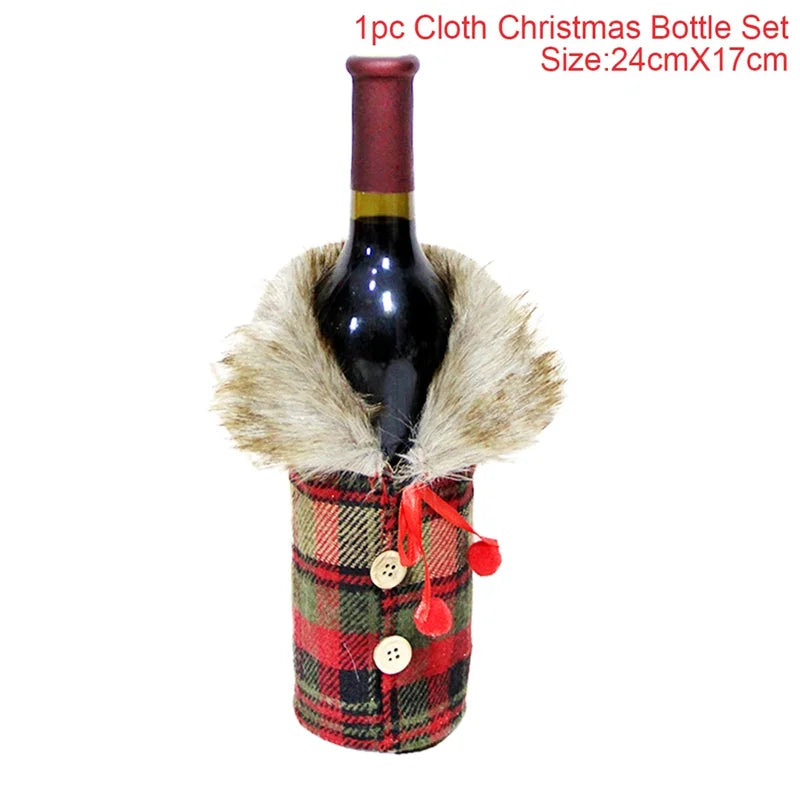 🍷 Christmas Wine Bottle Cover – Festive Home Décor & Holiday Ornament 2025–2026
