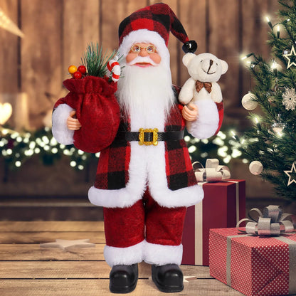 Handcrafted Christmas Santa Figurine for Home Décor
