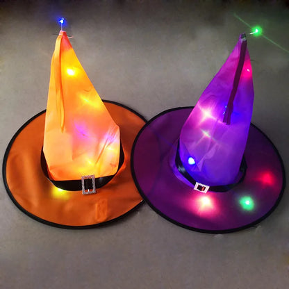 Ghostlight Glamour – LED Witch Hat for Halloween Costumes & Décor