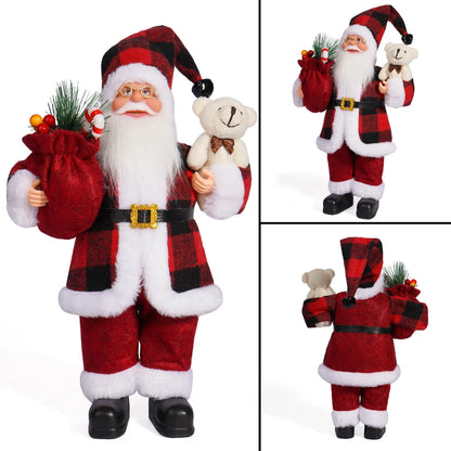 Handcrafted Christmas Santa Figurine for Home Décor