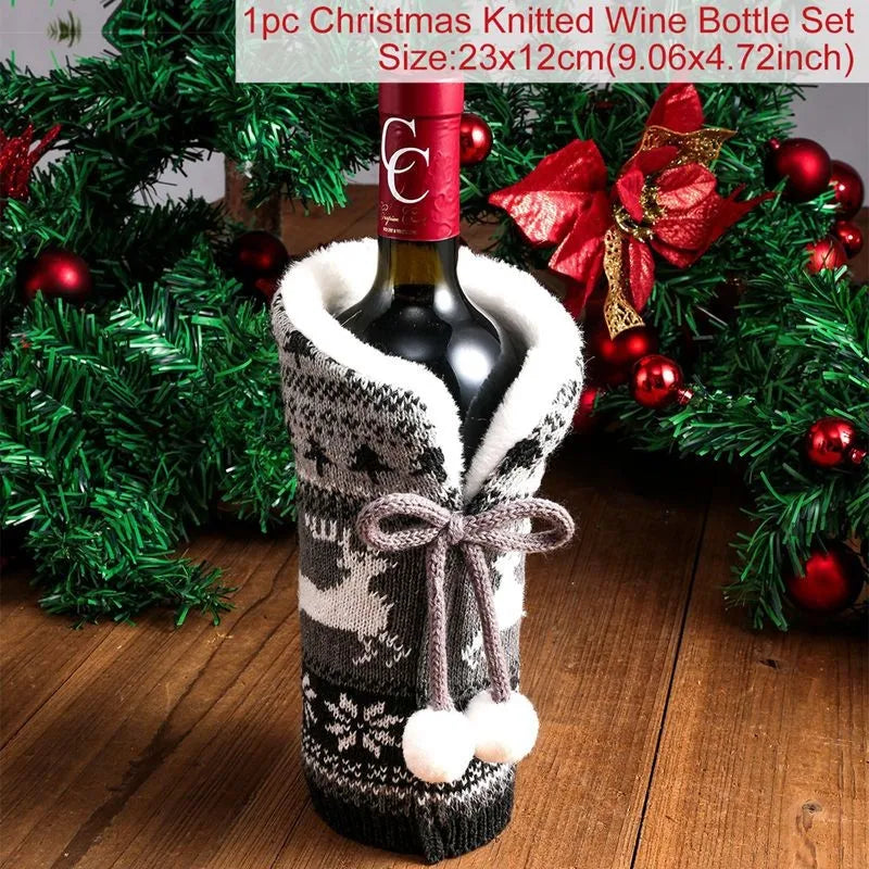 🍷 Christmas Wine Bottle Cover – Festive Home Décor & Holiday Ornament 2025–2026