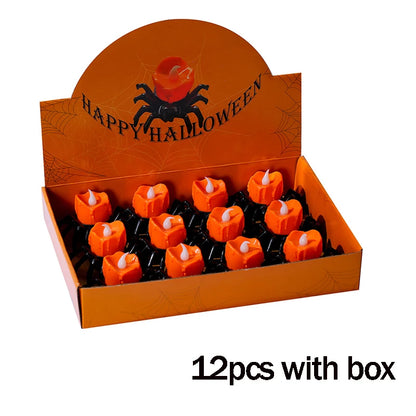 🎃 Title: “Hauntingly Glowing Nights – LED Halloween Candle Lantern Set”