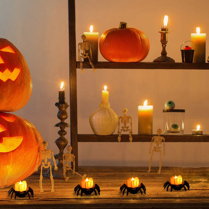 🎃 Title: “Hauntingly Glowing Nights – LED Halloween Candle Lantern Set”