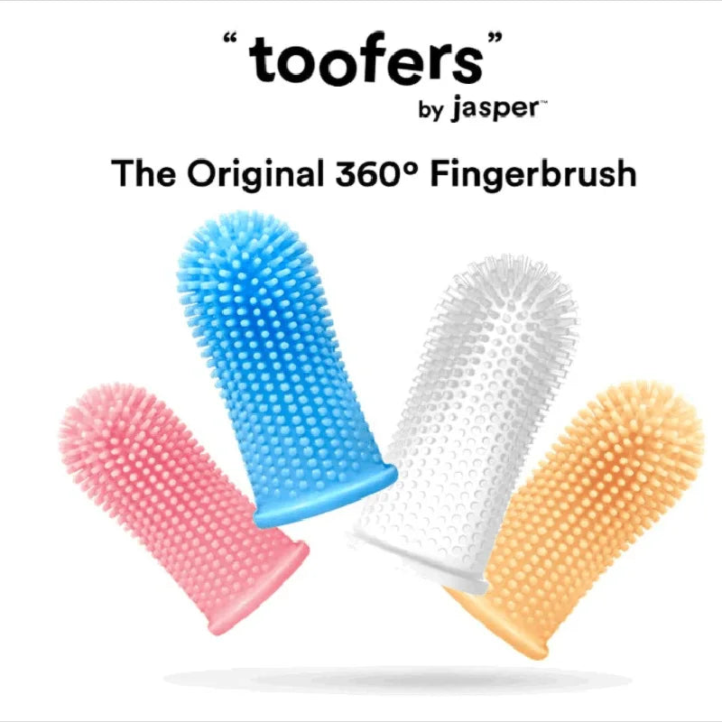 360° Silicone Pet Finger Toothbrush for Dogs and Cats
