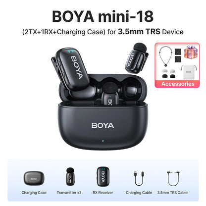 BOYA Mini Wireless Lavalier Microphone for iOS & Android