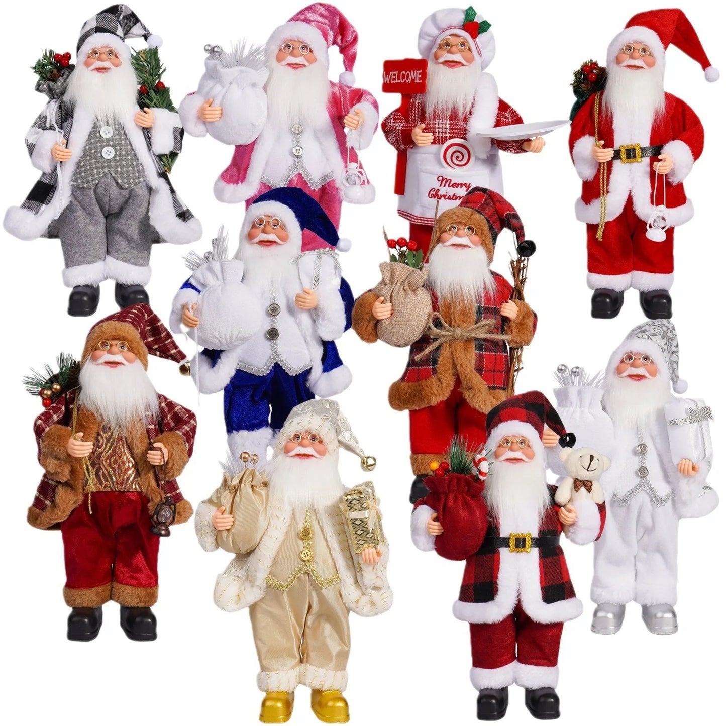 Handcrafted Christmas Santa Figurine for Home Décor