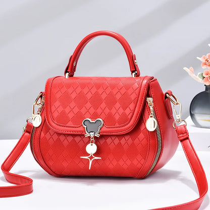 Bolso tote y de hombro para mujer de cuero auténtico – Bolso cubo de lujo de diseñador con lazo