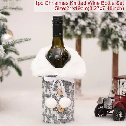 🍷 Christmas Wine Bottle Cover – Festive Home Décor & Holiday Ornament 2025–2026