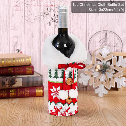 🍷 Christmas Wine Bottle Cover – Festive Home Décor & Holiday Ornament 2025–2026