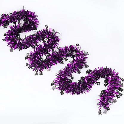 Haunted Elegance 2m Halloween Hanging Garland – Glitter Bats and Pumpkins for Festive Home Decor