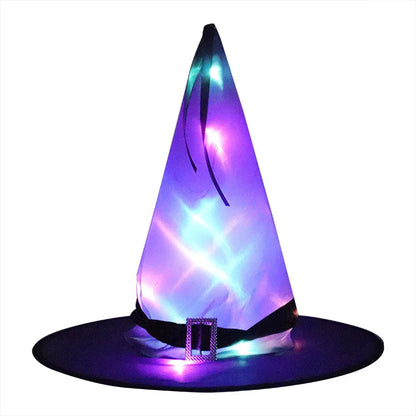 Ghostlight Glamour – LED Witch Hat for Halloween Costumes & Décor