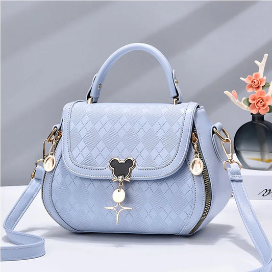 Genuine Leather Women’s Tote & Shoulder Handbag – Luxury Designer Bow Bucket Bag