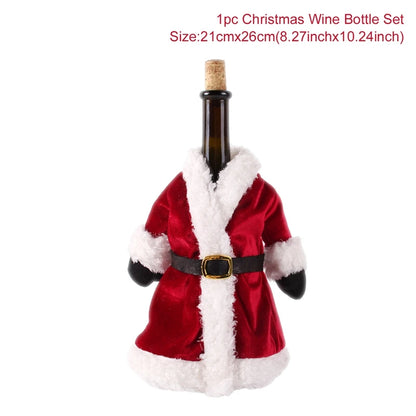 🍷 Christmas Wine Bottle Cover – Festive Home Décor & Holiday Ornament 2025–2026