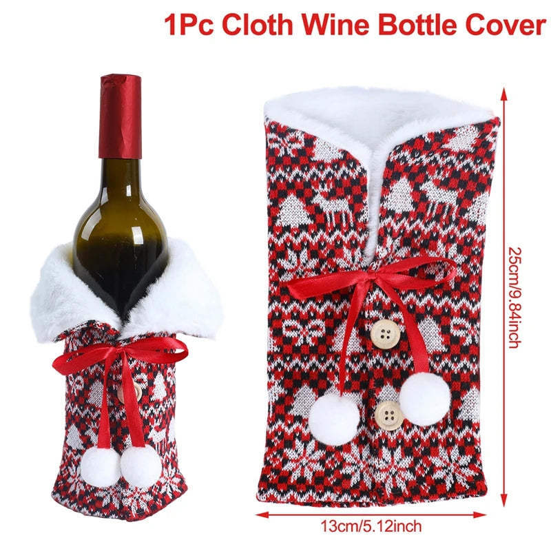 🍷 Christmas Wine Bottle Cover – Festive Home Décor & Holiday Ornament 2025–2026