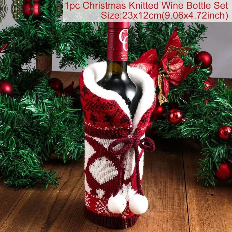 🍷 Christmas Wine Bottle Cover – Festive Home Décor & Holiday Ornament 2025–2026