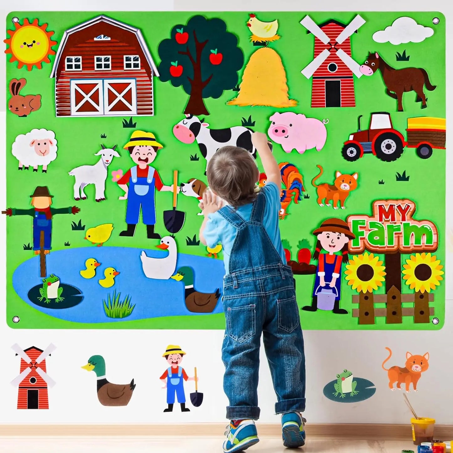 Interactive Farm Animals Learning Board