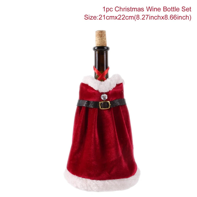 🍷 Christmas Wine Bottle Cover – Festive Home Décor & Holiday Ornament 2025–2026