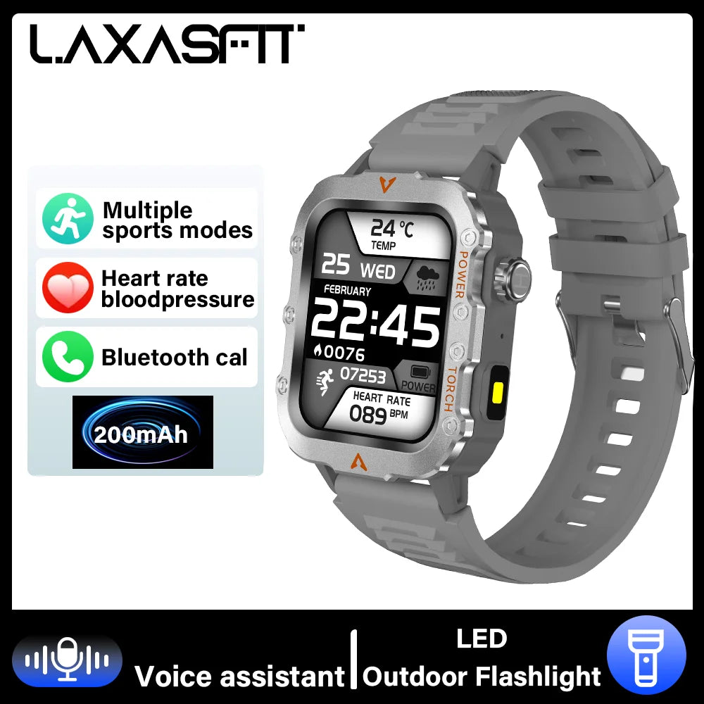 LAXASFIT 2024 Smartwatch with Bluetooth Call & Health Monitoring