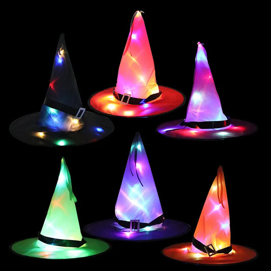 Ghostlight Glamour – LED Witch Hat for Halloween Costumes & Décor