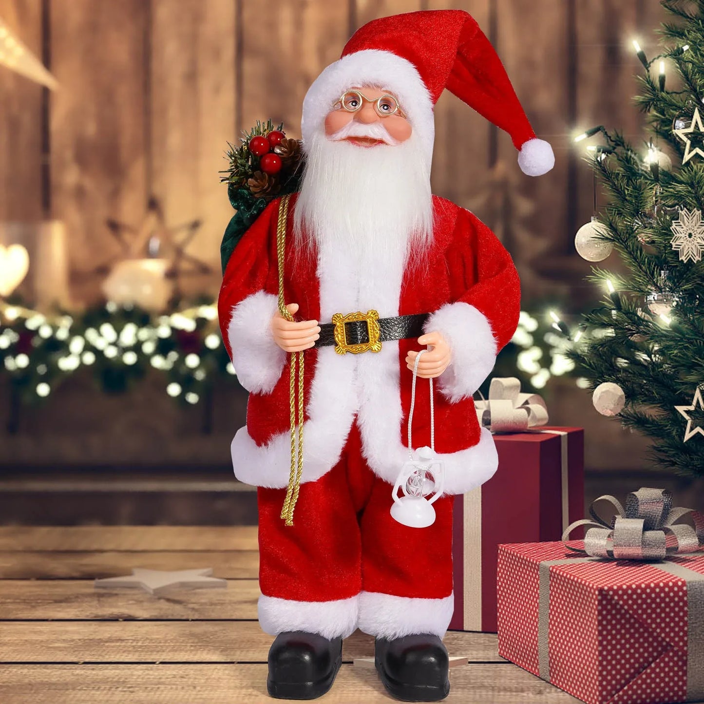 Handcrafted Christmas Santa Figurine for Home Décor