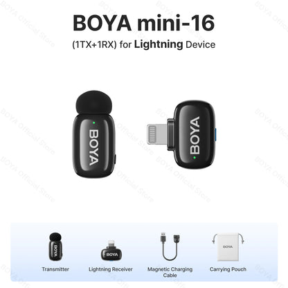 BOYA Mini Wireless Lavalier Microphone for iOS & Android