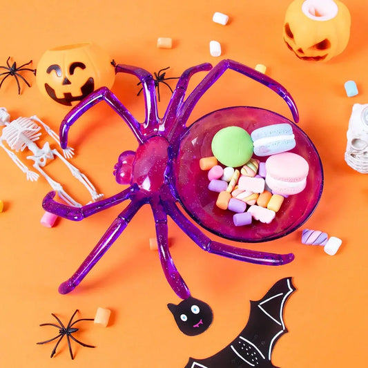 Halloween Spider Bowl – Candy Tray for Party Snacks & Decor